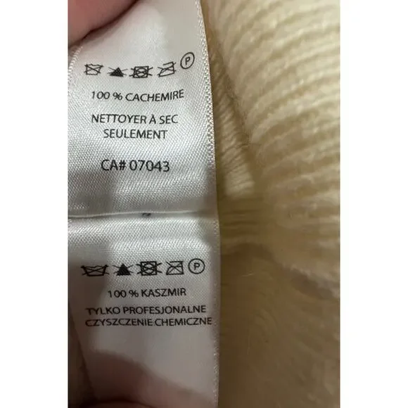 Ivory Mock Neck Dolman Sleeve Knit Sweater Pullover Relaxed Fit - Picture 7 of 7